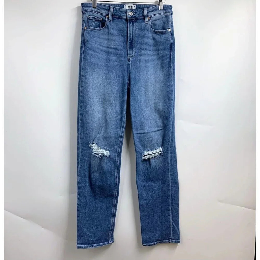 Paige  Women's Stella Straight in Fillmore‎ Destructed Denim Jeans Size 30